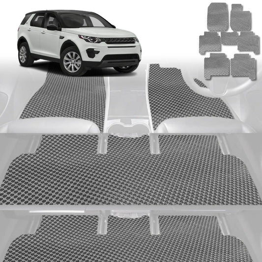 6D Diamond Car Floor Mats for Land Rover Discovery Sport 2014-2019-Ultimate Set-Grey-Outback GT