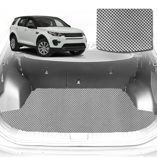 6D Diamond Car Boot Mat for Land Rover Discovery Sport L5502014-2019-(3rd Row folded/5 seater)-Cargo Mat-Grey-Outback GT