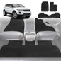 6D Diamond Car Floor Mats for Land Rover Range Rover Evoque 2010-2018-Full Set-Black-Outback GT