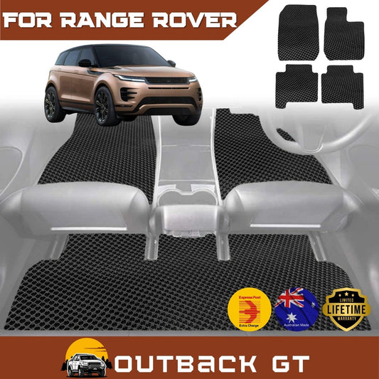 6D Diamond Car Floor Mats for Land Rover Range Rover Evoque 2018-Current Full Set | Heavy Duty Carpet Liner