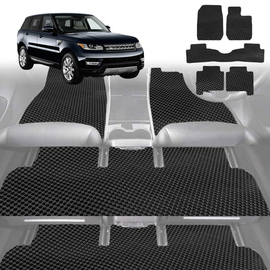 6D Diamond Car Floor Mats for Land Rover Range Rover Sport 2014-Current-Ultimate Set-Black-Outback GT