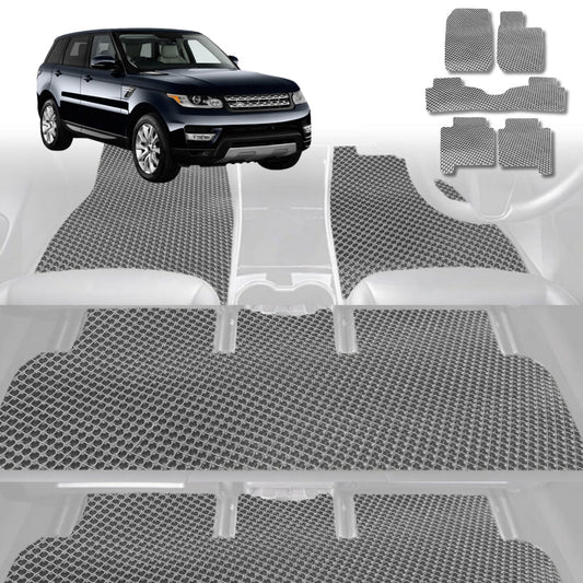 6D Diamond Car Floor Mats for Land Rover Range Rover Sport 2014-Current-Ultimate Set-Grey-Outback GT