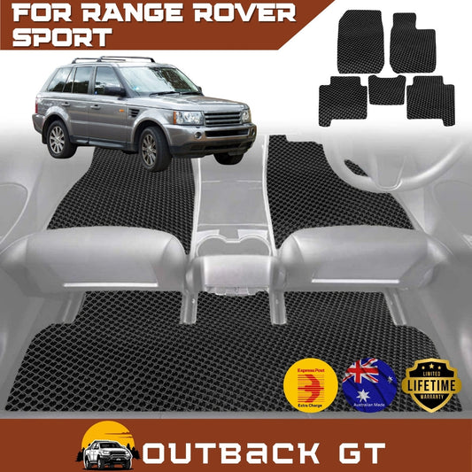 6D Diamond Car Floor Mats for Land Rover Range Rover Sport 2005-2013 Full Set | Heavy Duty Carpet Liner
