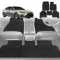 6D Diamond Car Floor Mats for Lexus ES 2019-Current-Full Set-Black-Outback GT