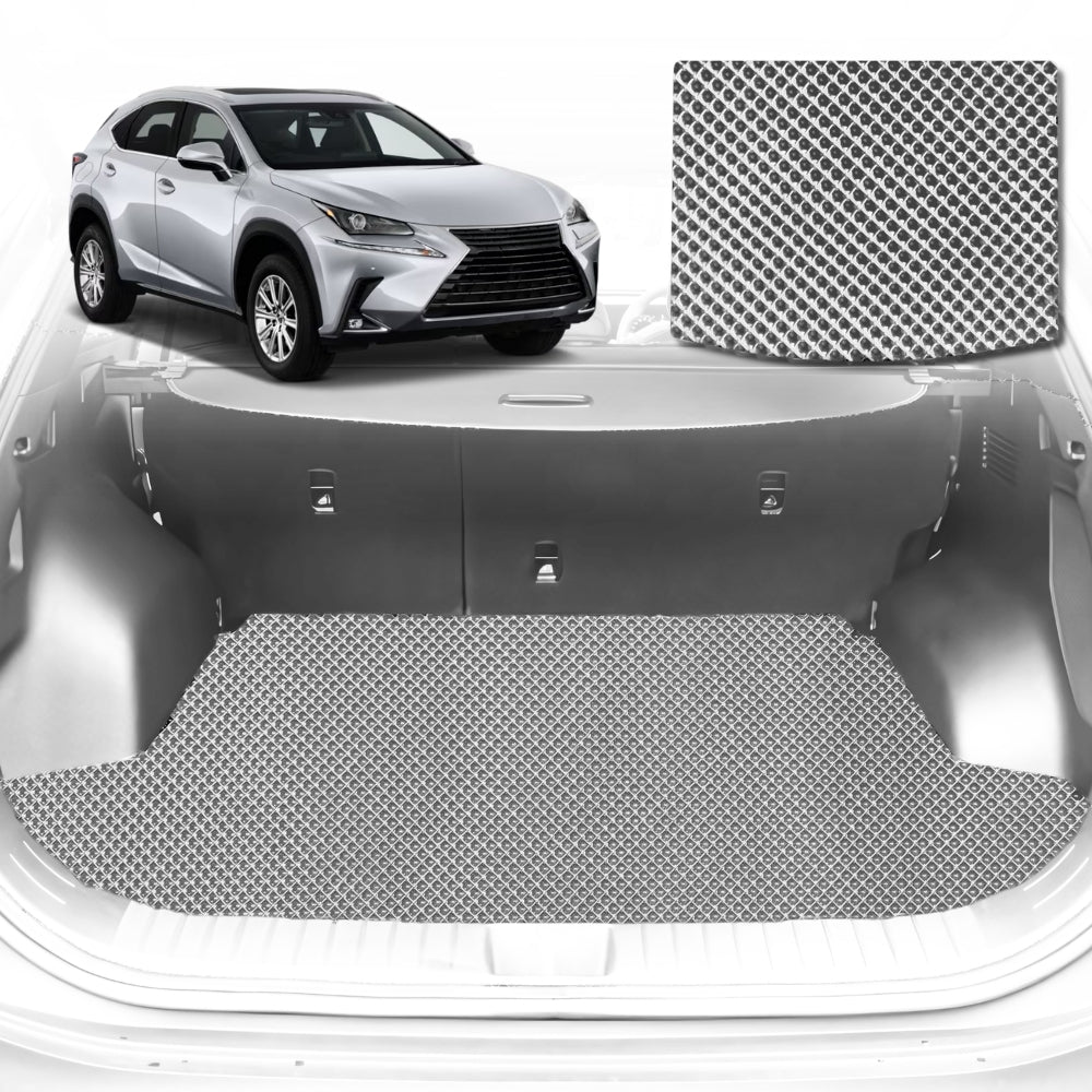 6D Diamond Car Boot Mat for Lexus NX 10R, 15R2014-2021-Cargo Mat-Grey-Outback GT