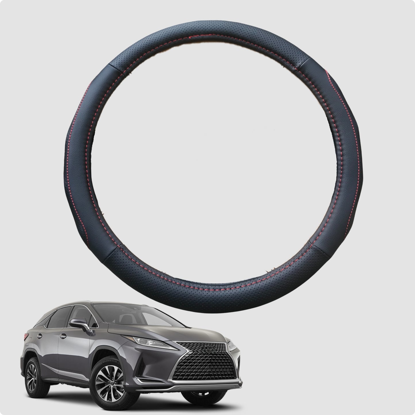 Steering Wheel Cover for Lexus RX 2015-2022 38CM Leather | Circle