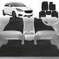 6D Diamond Car Floor Mats for MG 3 2011-Current-Full Set-Black-Outback GT