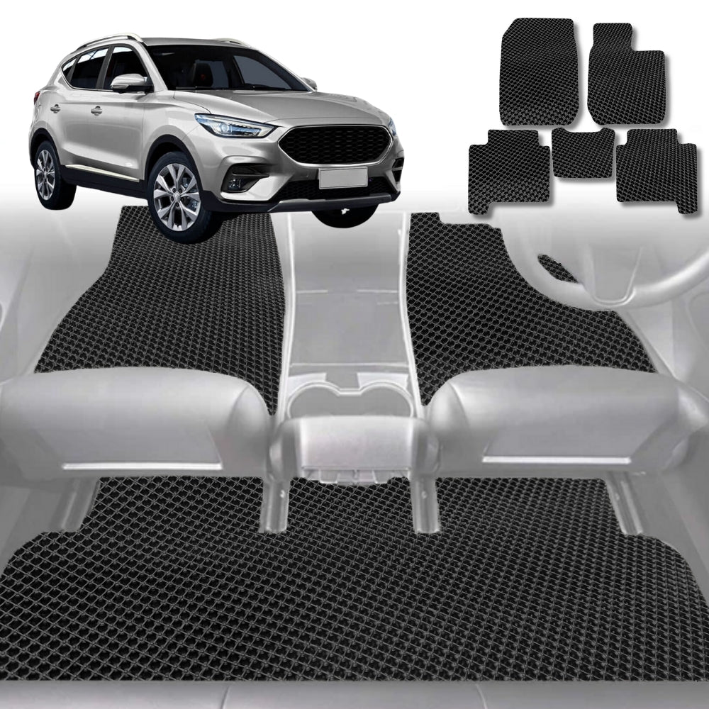 6D Diamond Car Floor Mats for MG ZS ZST 2017-Current-Full Set-Black-Outback GT