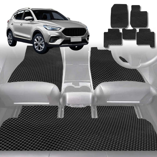 6D Diamond Car Floor Mats for MG ZS ZST 2017-Current-Full Set-Black-Outback GT