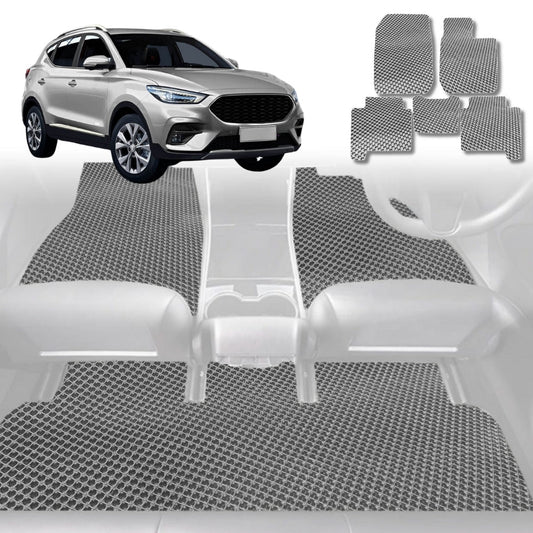 6D Diamond Car Floor Mats for MG ZS ZST 2017-Current-Full Set-Grey-Outback GT