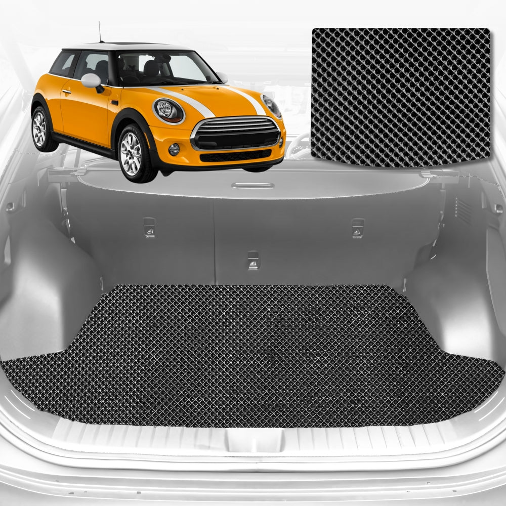 6D Diamond Car Boot Mat for MINI Cooper 3-Door Hatch (F56)2014-2024-Cargo Mat-Black-Outback GT