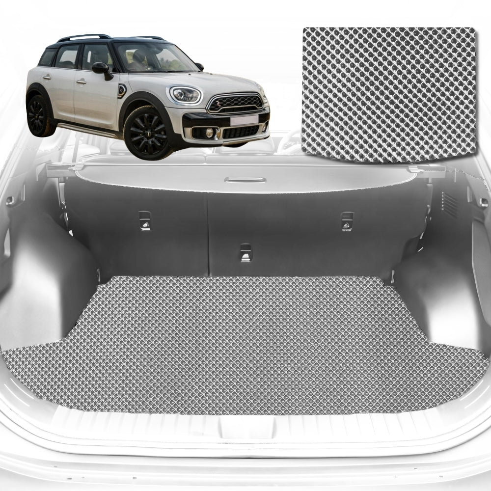 6D Diamond Car Boot Mat for MINI Countryman (F60)2017-2023-Cargo Mat-Grey-Outback GT