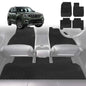 6D Diamond Car Floor Mats for Mahindra Scorpio (Z101)2022-Current-Full Set-Black-Outback GT