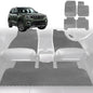 6D Diamond Car Floor Mats for Mahindra Scorpio (Z101)2022-Current-Full Set-Grey-Outback GT