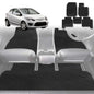 6D Diamond Car Floor Mats for Mazda 2 2007-2014-Full Set-Black-Outback GT