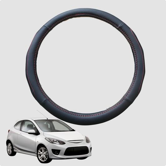 Steering Wheel Cover for Mazda 2 2007-2014 38CM Leather | Circle