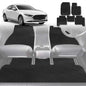6D Diamond Car Floor Mats for Mazda 3 2019-Current-Full Set-Black-Outback GT
