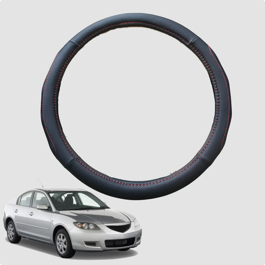 Steering Wheel Cover for Mazda 3 2004-2009 38CM Leather | Circle