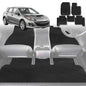 6D Diamond Car Floor Mats for Mazda 3 2009-2013-Full Set-Black-Outback GT