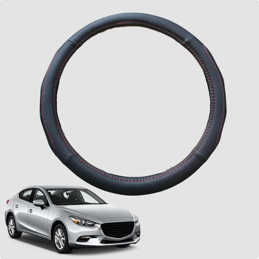 Steering Wheel Cover for Mazda 3 2014-2018 38CM Leather | Circle