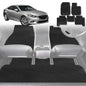 6D Diamond Car Floor Mats for Mazda 6 2008-2012-Full Set-Black-Outback GT