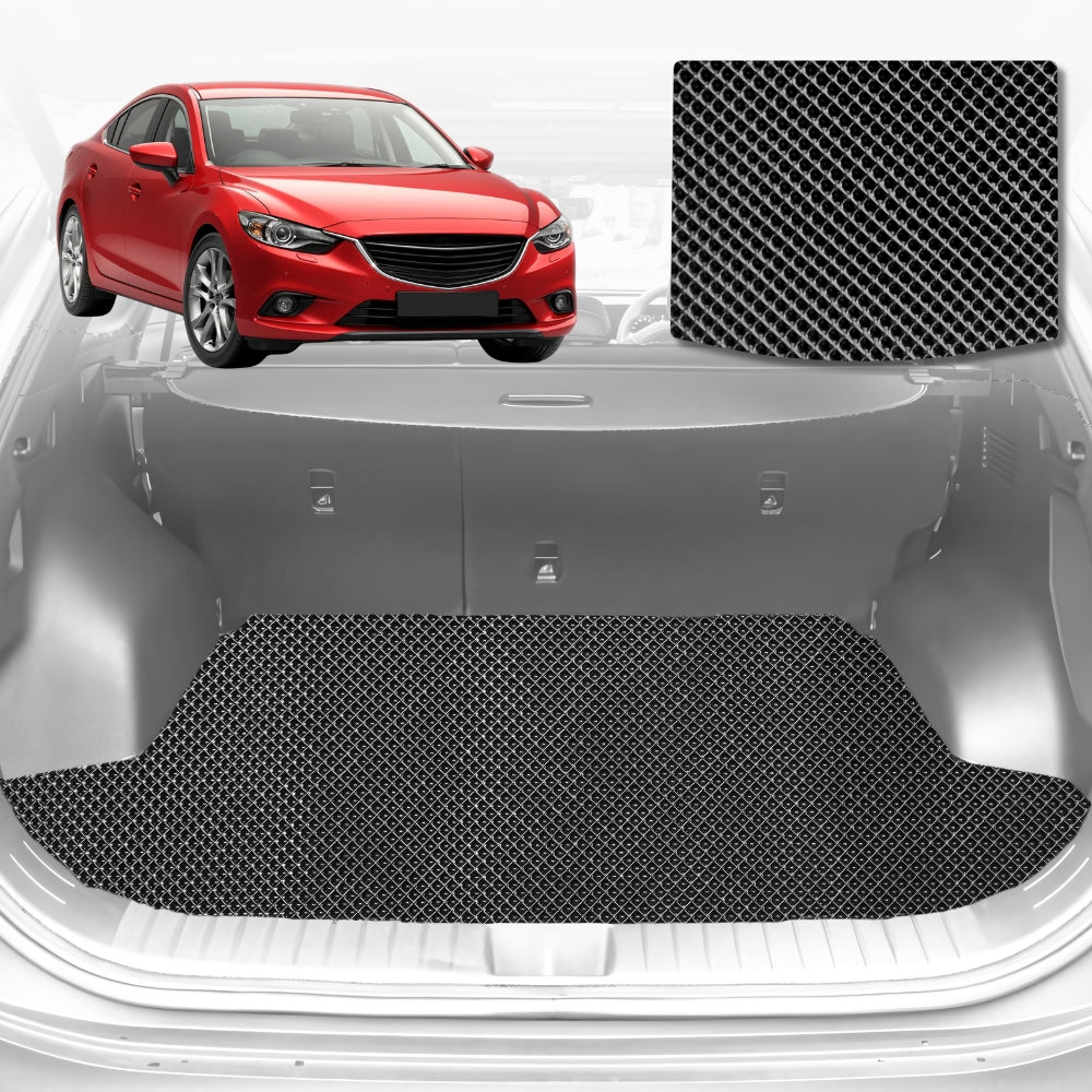 6D Diamond Car Boot Mat for Mazda 6 (GJ)2013-Current-Cargo Mat-Black-Outback GT