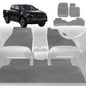 6D Diamond Car Floor Mats for Mazda BT-50 Dual Cab 2011-2020-Full Set-Grey-Outback GT