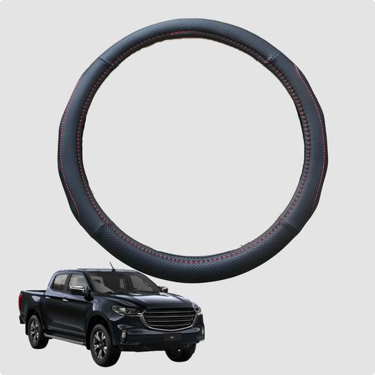 Steering Wheel Cover for Mazda BT-50 Dual Cab 2020-Current 38CM Leather | Circle