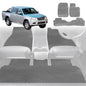 6D Diamond Car Floor Mats for Mazda BT-50 (J97M)2006-2011-Full Set-Grey-Outback GT
