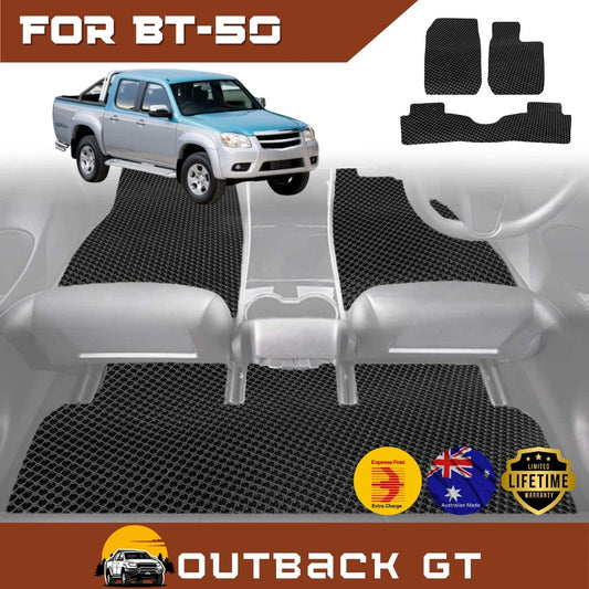 6D Diamond Car Floor Mats for Mazda BT-50 (J97M)2006-2011 Full Set | Heavy Duty Carpet Liner