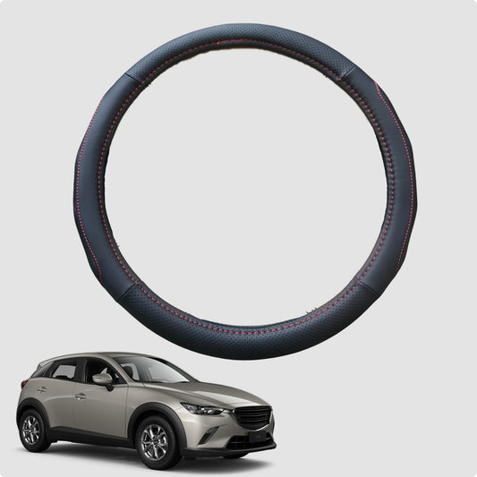 Steering Wheel Cover for Mazda CX-3 2015-Current 38CM Leather | Circle