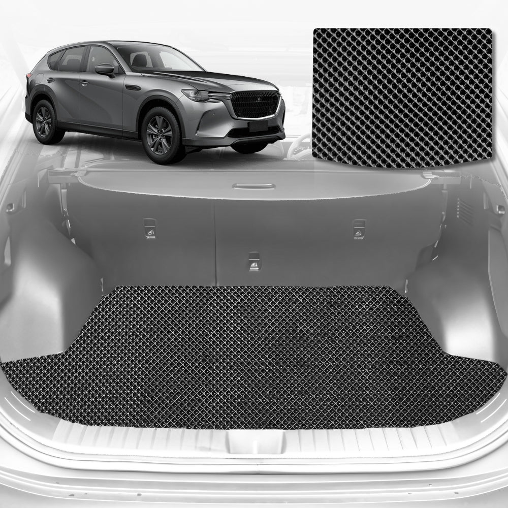 6D Diamond Car Boot Mat for All-new Mazda CX-60 (KH)2022-Current-Cargo Mat-Black-Outback GT