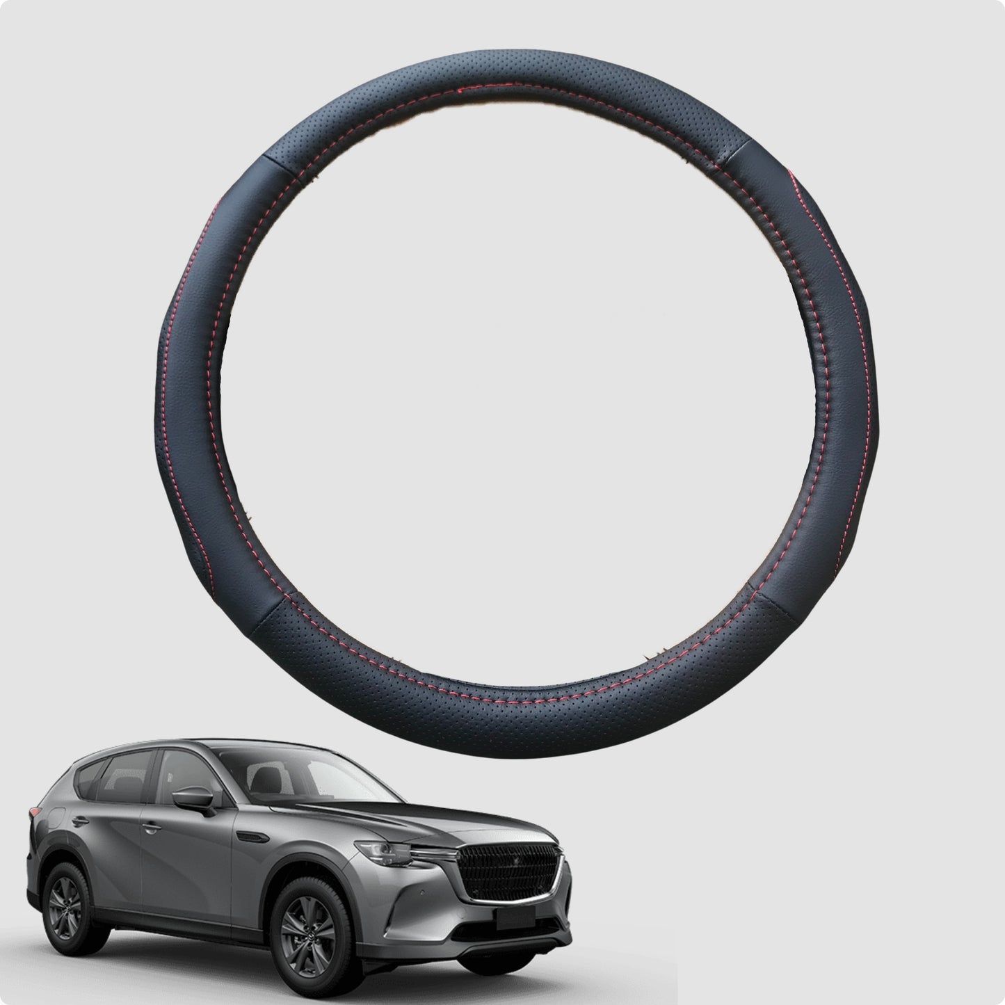 Steering Wheel Cover for Mazda CX-60 2022-Current 38CM Leather | Circle