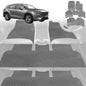 6D Diamond Car Floor Mats for Mazda CX-9 2016-Current-Ultimate Set-Grey-Outback GT