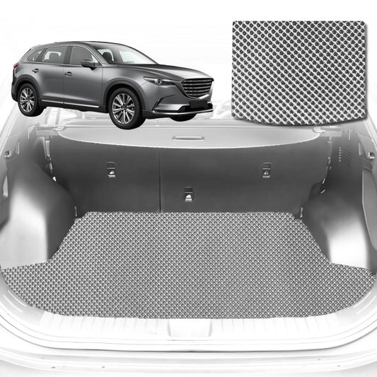 6D Diamond Car Boot Mat for Mazda CX-9 (TC)2016-Current-Cargo Mat-Grey-Outback GT