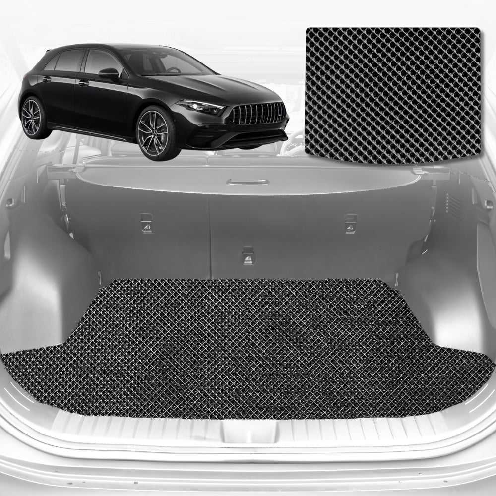 6D Diamond Car Boot Mat for Mercedes-Benz A-Class (W177)2018-Current-Sedan-Cargo Mat-Black-Outback GT