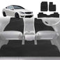 6D Diamond Car Floor Mats for Mercedes-Benz C-Class Coupe (W204)2007-2014-Full Set-Black-Outback GT