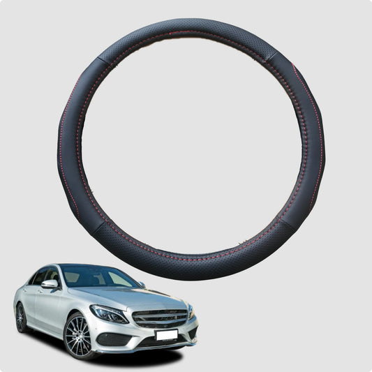 Steering Wheel Cover for Mercedes-Benz C-class 2014-2021 38CM Leather | Circle