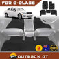 6D Diamond Car Floor Mats for Mercedes-Benz C-class Sedan (W204)2007-2014 Full Set | Heavy Duty Carpet Liner