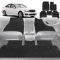 6D Diamond Car Floor Mats for Mercedes-Benz C-class Sedan (W204)2007-2014-Full Set-Black-Outback GT