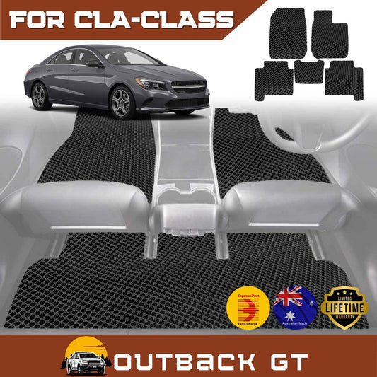 6D Diamond Car Floor Mats for Mercedes-Benz CLA-Class (C117)2013-2019 Full Set | Heavy Duty Carpet Liner