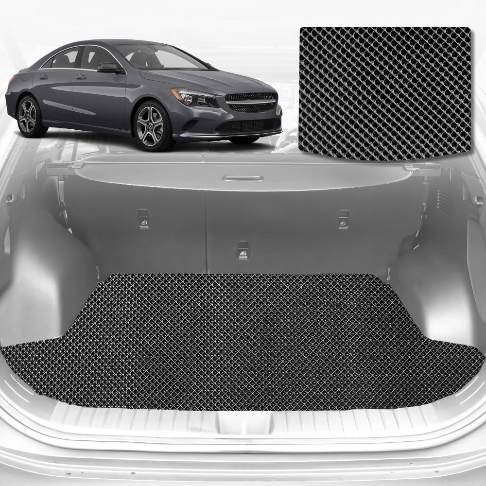 6D Diamond Car Boot Mat for Mercedes-Benz CLA-Class (C117)2013-2019-Coupe-Cargo Mat-Black-Outback GT