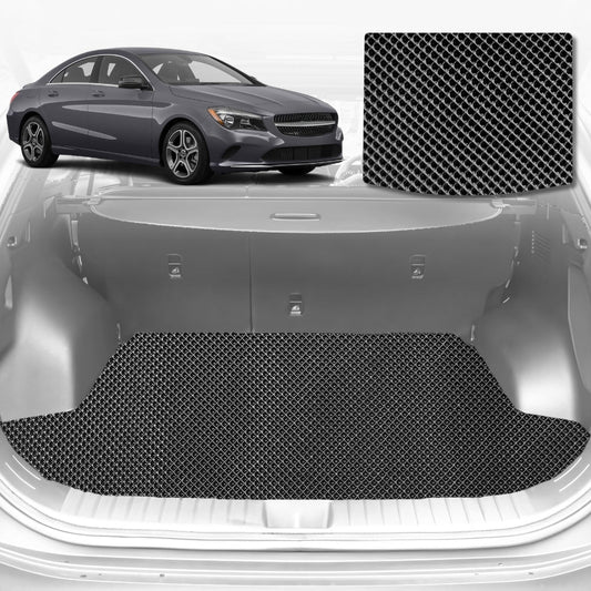 6D Diamond Car Boot Mat for Mercedes-Benz CLA-Class (C117)2013-2019-Coupe-Cargo Mat-Black-Outback GT