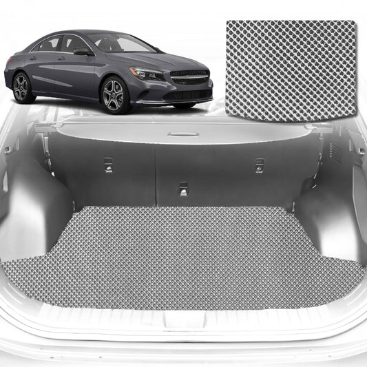 6D Diamond Car Boot Mat for Mercedes-Benz CLA-Class (C117)2013-2019-Coupe-Cargo Mat-Grey-Outback GT