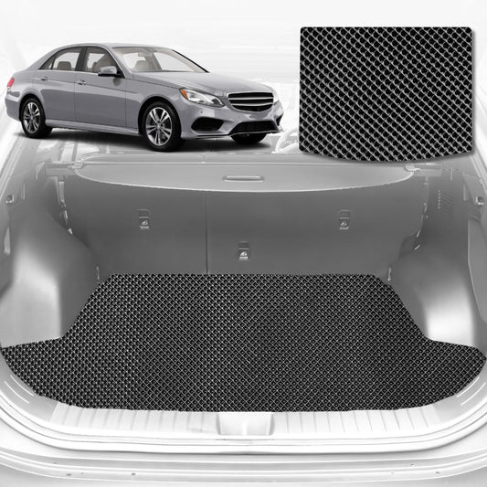 6D Diamond Car Boot Mat for Mercedes-Benz E-Class Sedan (W212)2009-2016-Sedan-Cargo Mat-Black-Outback GT