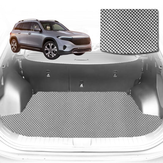 6D Diamond Car Boot Mat for Mercedes-Benz EQA SUV H2432021-Current-Cargo Mat-Grey-Outback GT