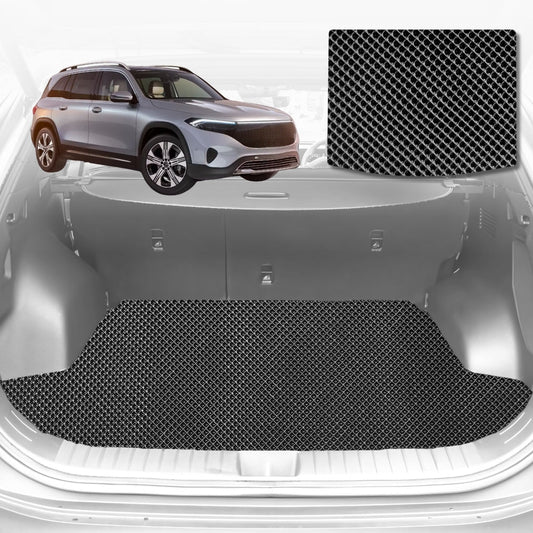 6D Diamond Car Boot Mat for Mercedes-Benz EQA SUV H2432021-Current-Cargo Mat-Black-Outback GT