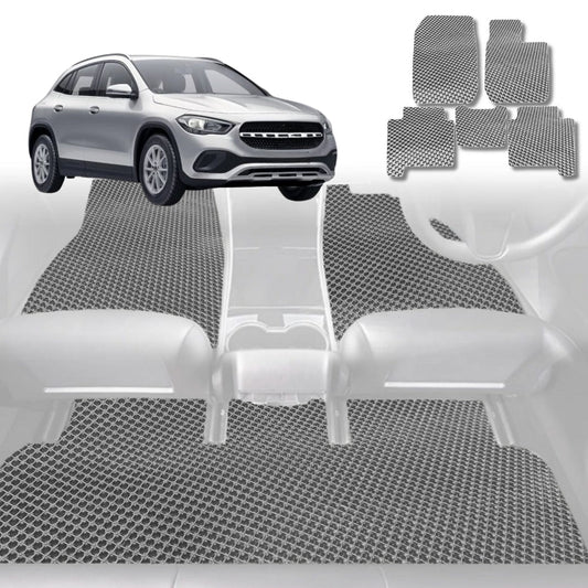 6D Diamond Car Floor Mats for Mercedes-Benz GLA SUV (H247)2020-Current-Full Set-Grey-Outback GT