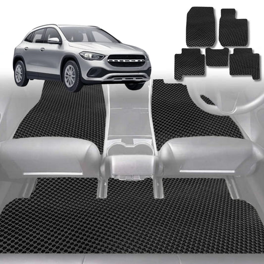 6D Diamond Car Floor Mats for Mercedes-Benz GLA SUV (H247)2020-Current-Full Set-Black-Outback GT