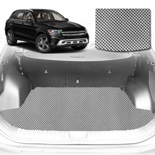 6D Diamond Car Boot Mat for Mercedes-Benz GLC SUV (X253)2015-2022-Cargo Mat-Grey-Outback GT